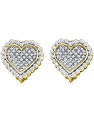 0.56CTW DIAMOND HEART EARRING