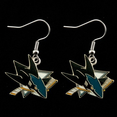 San Jose Sharks - NHL Team Logo Dangler Earrings