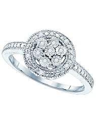 0.12CTW-DIA FLOWER RING