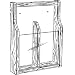 2 Pamphlet Pockets Wall Display MHGY/BGE