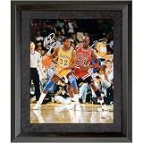 Michael Jordan & Magic Johnson Autographed 32 vs. 23 16x20 Photo Framed 