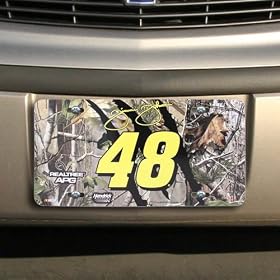 Jimmie Johnson Realtree Camo Metal License Plate