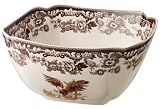 Spode Woodland American Eagle 9-1/2-Inch Square Bowl