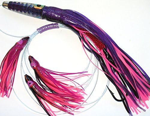 12" Green Machine Type Purple and Pink Daisy Chain Saltwater Fishing Lure Tuna Mahi Wahoo Marlin