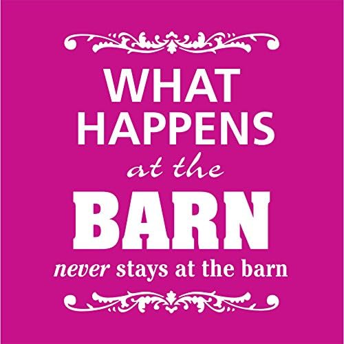 The Sound Equine "What Happens at the Barn..." Tee Shirt, Pink, Large