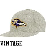 NFL Men's Baltimore Ravens Classics Flat Visor Flex Hat - Tw93Z (Grey  , Small/Medium)