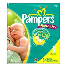 Pampers Baby-Dry Diapers, Size 2