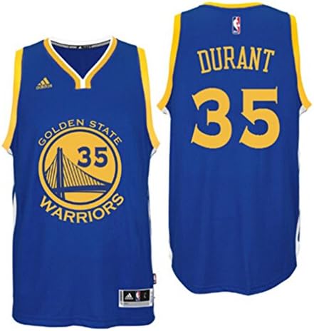 Mens Kevin Durant #35 Warriors Player Jerseys Blue (M)