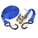 uxcell ラチェット式 ベルト荷締機 車　トラック用ひも　　　ラチェットひも 　10M x 25mm 　ブルー
