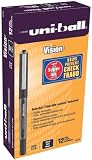 uni-ball Vision Stick Micro Point Roller Ball Pens, Black (60106)