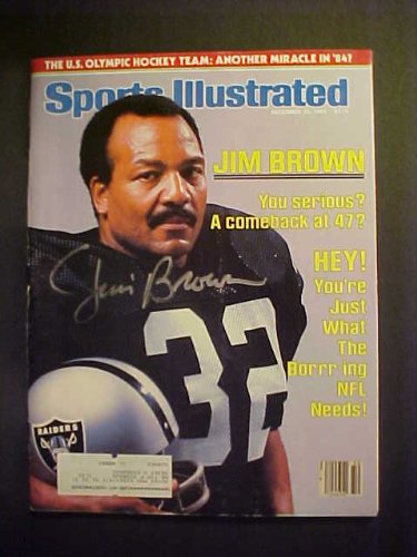 Jim Brown Oakland Raiders Autographed December 12, 1983 Sports Illustrated Magazine