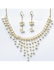 Trendy Freshwater Pearl Set White