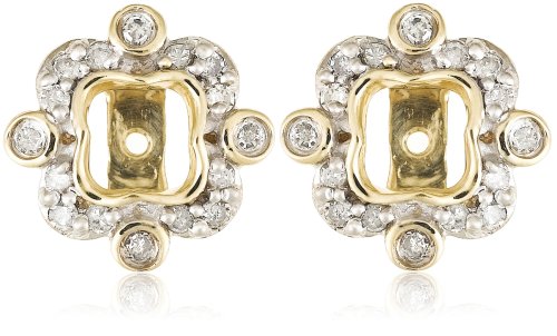 Childrens Toyshop  Jewelry : 10k Yellow or Rose Gold Diamond Earring Jackets (1/5 cttw, I-J Color, I3 Clarity) for 1/2 cttw Stud Earrings