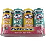 Clorox Disinfecting Disposable Cleaning Wipes Multipack: 2 Citrus Blend Canisters of 35 Wipes & 2 Fresh Scent Canisters of 35 Wipes (140 Wipes Total)
