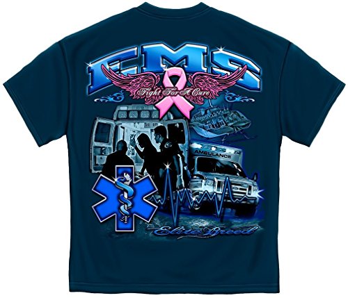 EMS T-Shirt Elite Breed EMS Fight Cancer Navy