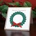 Handmade Classic Holiday Wreath Christmas Card