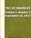 The Economist, Volume 1, Number 3, September 16, 1843