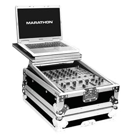 Marathon Flight Ready Cases 12-inch Mixer Case & Laptop Shelf For A Laptop