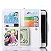 TabPow iPhone 7 Plus Case,iPhone 8 Plus Case, 9 Card Slot Series - Wallet Folio PU Leather Case Cover with Detachable Magnetic Hard Case for for Apple iPhone 7 Plus/iPhone 8 Plus (5.5 Inch) - White