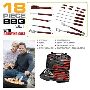 18-Piece Stainless-Steel BBQ Tool Set by 