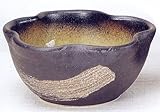 ★ギフト包装承ります★ 緑釉ハケ目花型めだか鉢 10号 【信楽焼 水鉢】 〔キャッシュバックキャンペーン対象商品〕