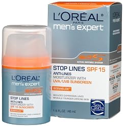 L'Oreal Men's Expert Stop Lines Moisturizer, SPF 15, 1.6-Ounces (Pack of 3)