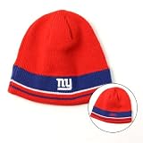 New York Giants NFL Red 3-Stripe Knit Beanie