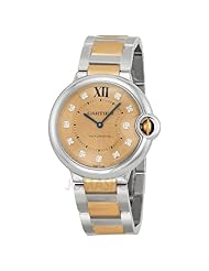 Cartier Ballon Bleu Rose Gold Dial Steel and 18kt Rose Gold Ladies Watch WE902054