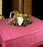 Tablecloth 70-inch Square, European Made, Regale in Smoke Rose