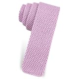 Retro Lilac Ultra Knit Narrow Tie by Jacob Alexander - Lilac Cotton