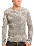 GUESS Dexler Sublimation Crew Sweater, GLACIER GREY A921 (L)