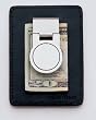 Legere Bmc-080-R Silver Money Clip with Leather Pouch