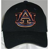 Auburn Tigers One-Fit NCAA Cotton Twill Flex Cap (Black)