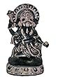 Chaturbhuja Ganesha Spiritual Statue, Hindu God Ganesha Stone Sculpture, Yoga Decor 8.5 Inches