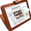 Kunst Leder Case/ St�nder f�r Ipad Braun