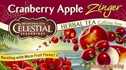 Celestial Seasonings Herb Tea, Cranberry Apple Zinger, 20-Count Tea Bags (Pack of 6)