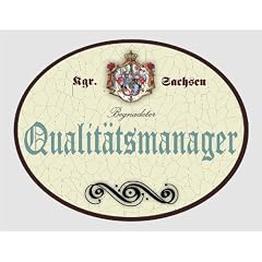 Holzschild Qualit�tsmanager - Sachsen (18 x 14 cm)