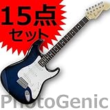 エレキギター 初心者 入門 15点セット ストラトタイプ Photogenic フォトジェニック ST-180 BLS ブルーサンバースト