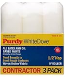 Purdy 140864000 White Dove Multi-Packs 9-Inch x 1/2-Inch Nap Roller Cover, 3-Pack