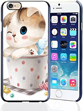 PEP Cute Candy Cup Cat Pattern Hard Plastic Back Case Cover for iphone 6 4.7 Inch
