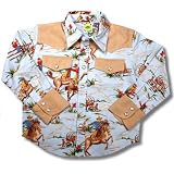 Baby and Toddlers BUCK Suede Accent Cowboy Shirt by Frogs Frills and Daffodils