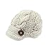 Bestknit Baby Boys Crochet Knit Newsboy cap Photography Brim Buttons Hat Medium Ivory