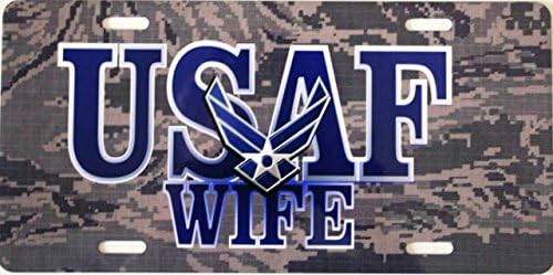 US Air Force Wife License Plate - Fade and Scratch resistant aluminum