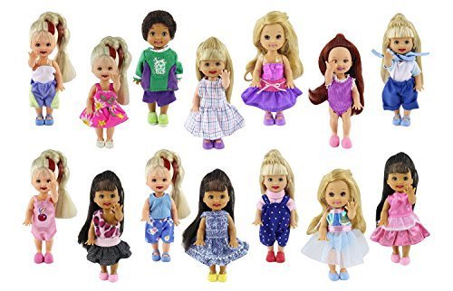 Lot 6 PCS Fashion Clothes Outfit for Barbie s sister Kelly Doll