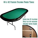 84 x 42 Texas Hold'Em Padded Folding Poker Table