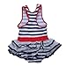 BHL Girls Baby 2 Piece Swimwear 2-8Y Salior (3-4 Years, Navy Stripe)