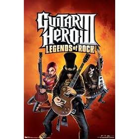 GUITAR HERO 3 III LEGENDS OF ROCK POSTER XBOX 360 9419