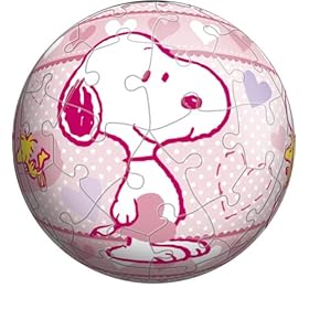 【クリックで詳細表示】Amazon.co.jp ｜ 3D球体パズル スヌーピー 60ピース ラブリースヌーピー (直径約7.6cm) ｜ おもちゃ 通販