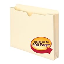 Smead Recycled File Jackets, 2-Inch Expansion, Letter Size, Manila, 50 per Box (75470)