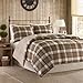 Woolrich Comforter Set, Cabin Lodge, Warm Cover for Colder Season, Modern Cottage-Inspired Down Alternative Ultra Soft Microfiber Bedding, Matching Sham, Plaid Brown King 3 Piece